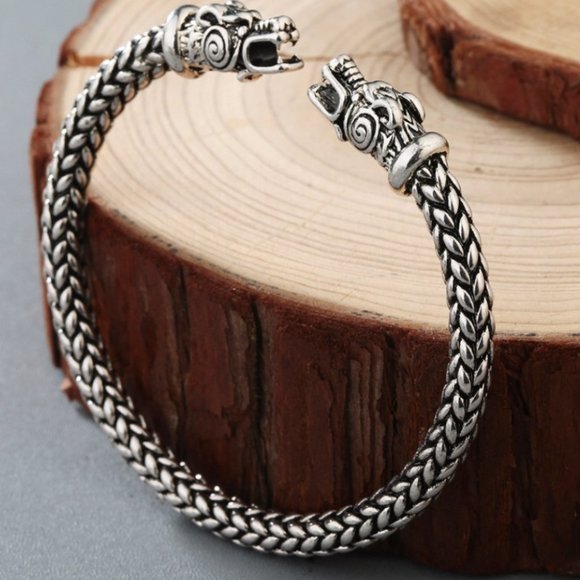 Other - Viking Dragon's Head Bracelet Ajustable Norse Torc Nordic Jewelry Viking